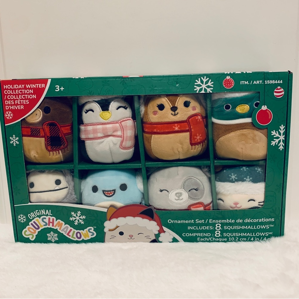 Squishmallow Ornaments 🎄, Christmas 2022 ☃️❄️, Holiday Winter, Box Set 8 New